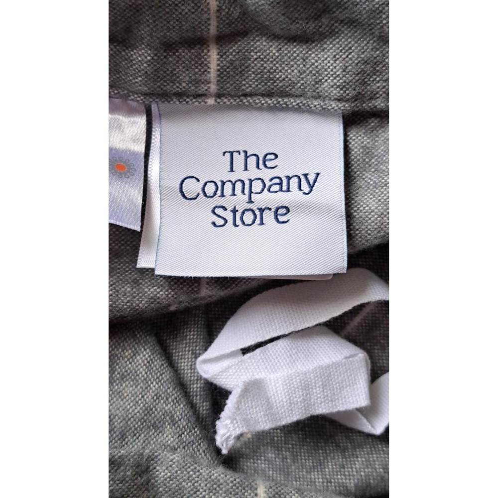 The Company Store Cotton Gray Flannel Striped Duvet Cover Twin XL 70x96"